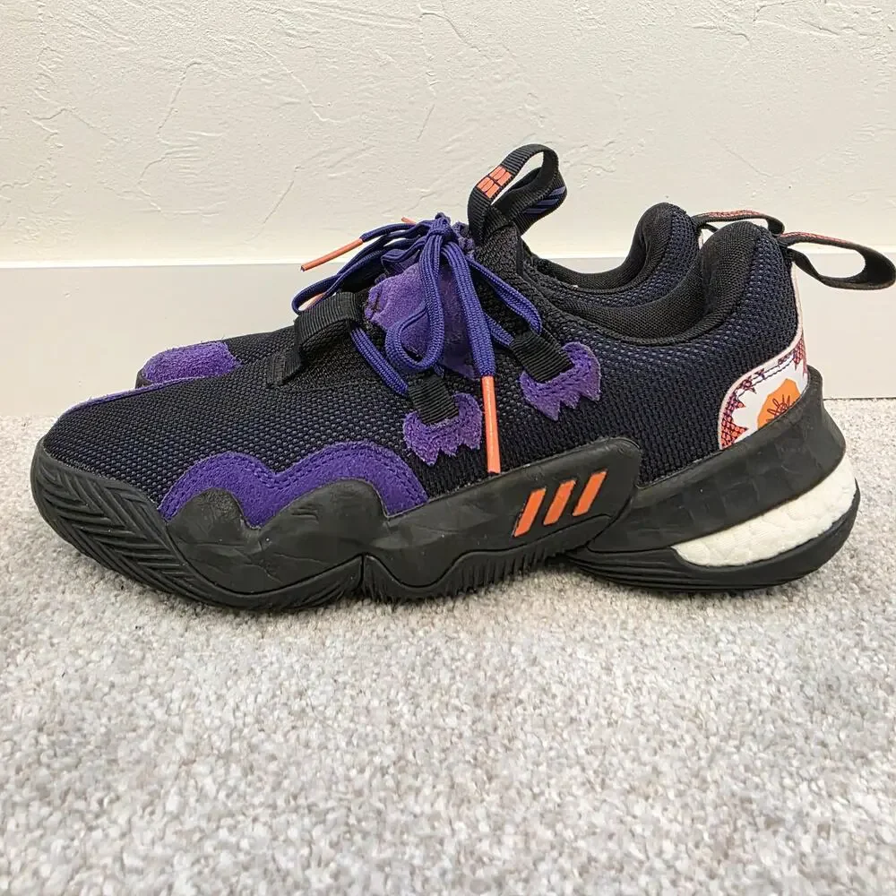 Adidas Trae Young 1 Core Black Team College Purple Men's Size 8 Sneakers
